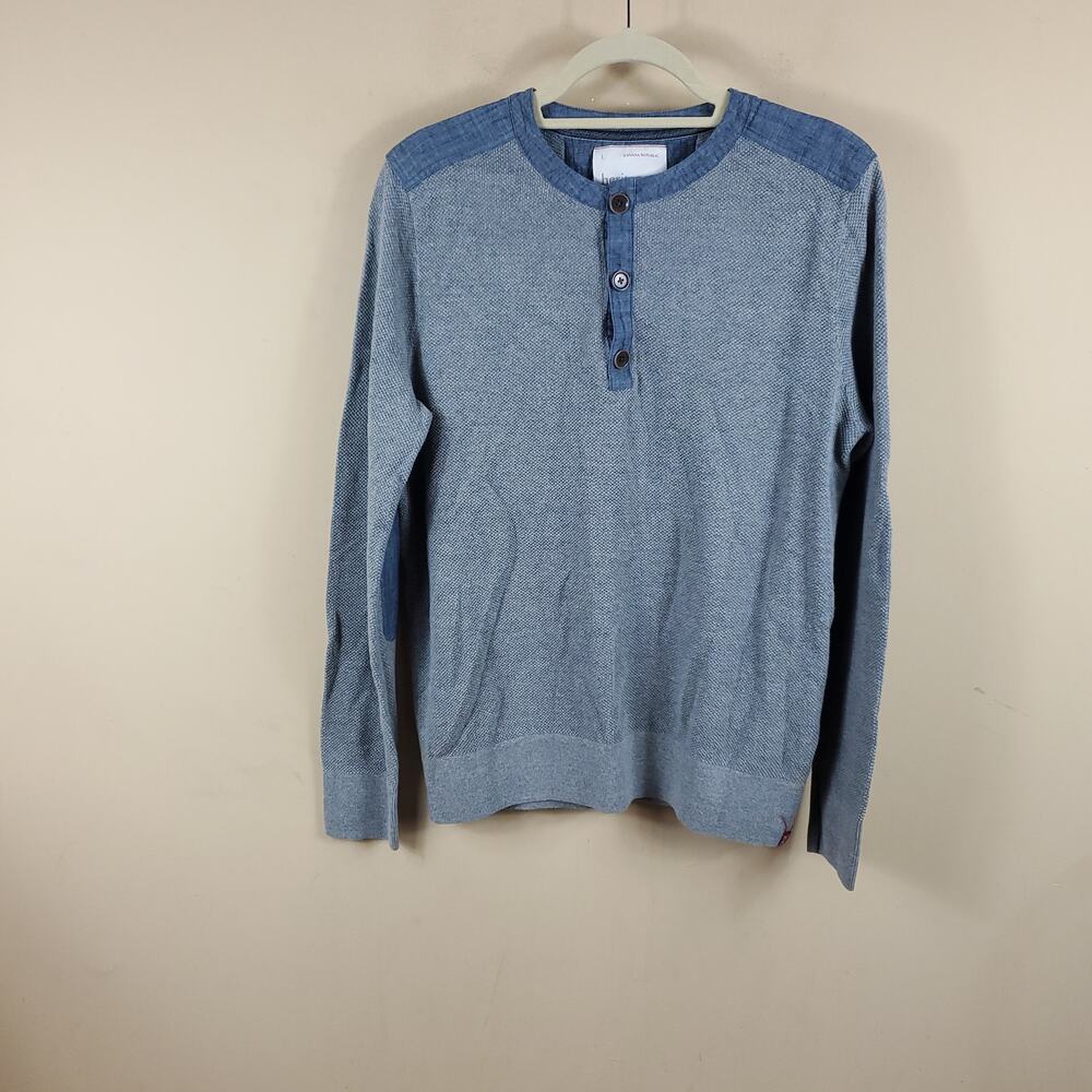 Banana Republic Heritage Texture Long Sleeve Tee Size L